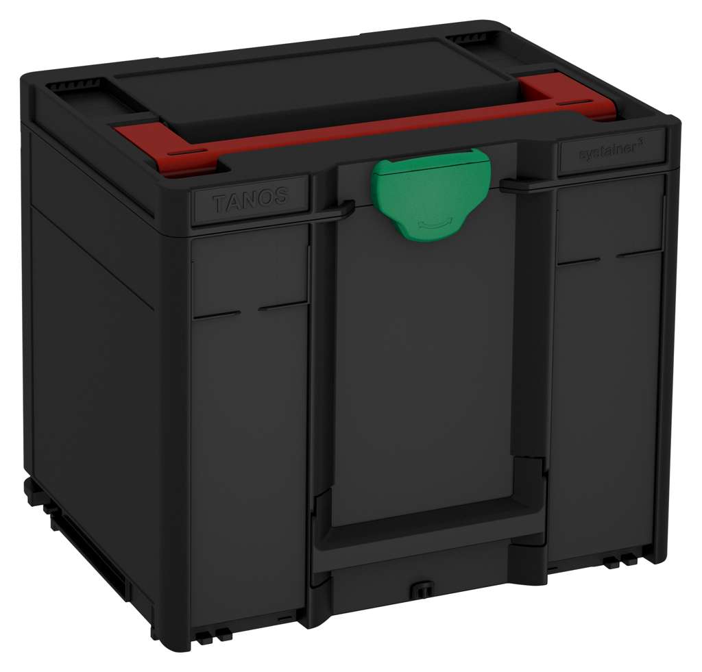Systainer³ M 337, Black with Carmine Red lid handle and Signal Green catches