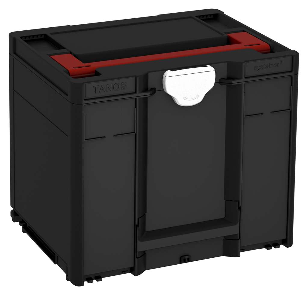 Systainer³ M 337, Black with Carmine Red lid handle and White catches