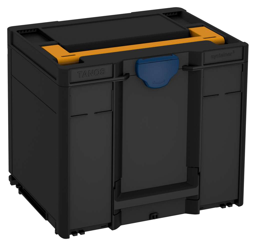Systainer³ M 337, Black with Daffodil Yellow lid handle and Sapphire Blue catches