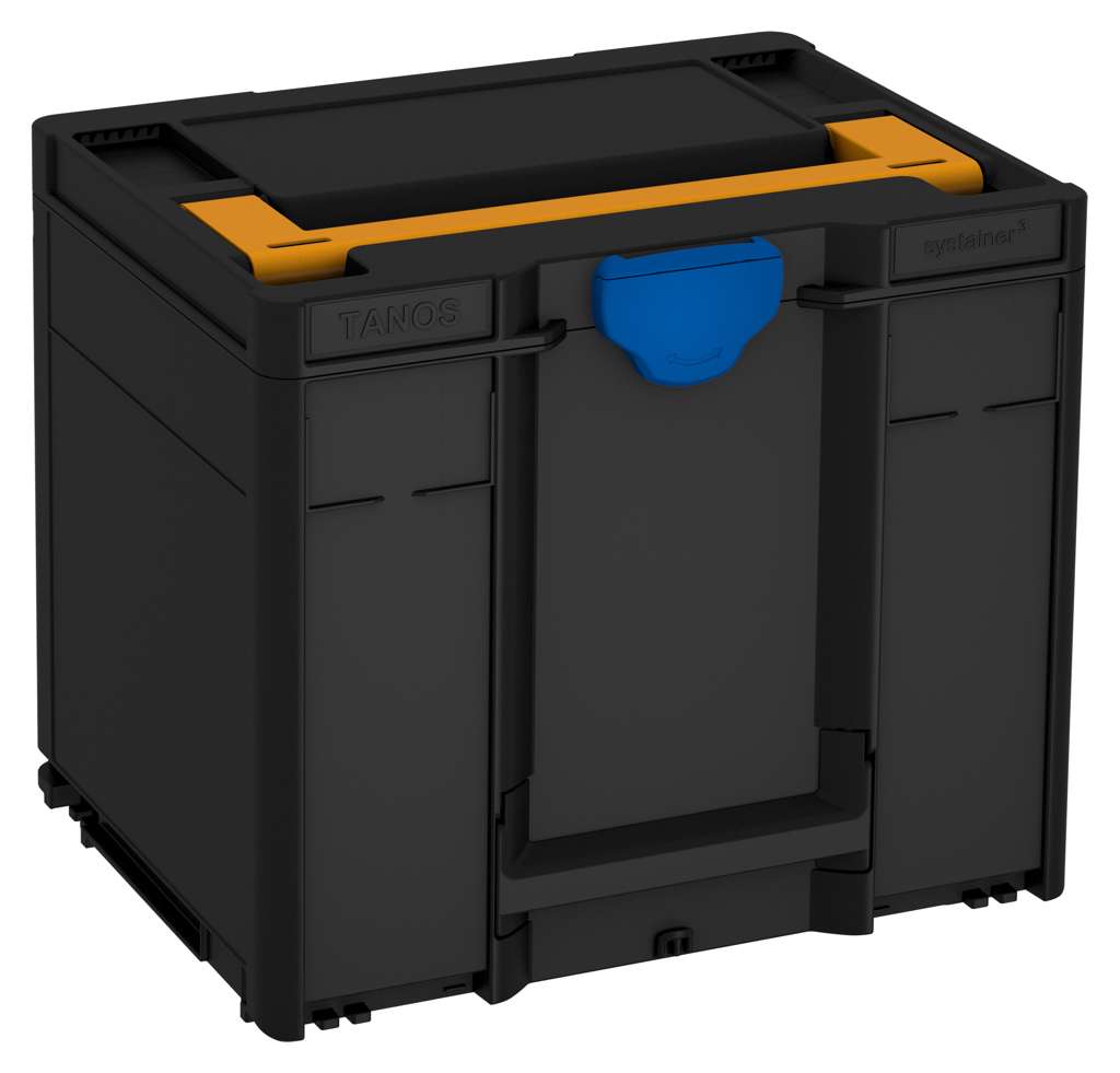 Systainer³ M 337, Black with Daffodil Yellow lid handle and Signal Blue catches
