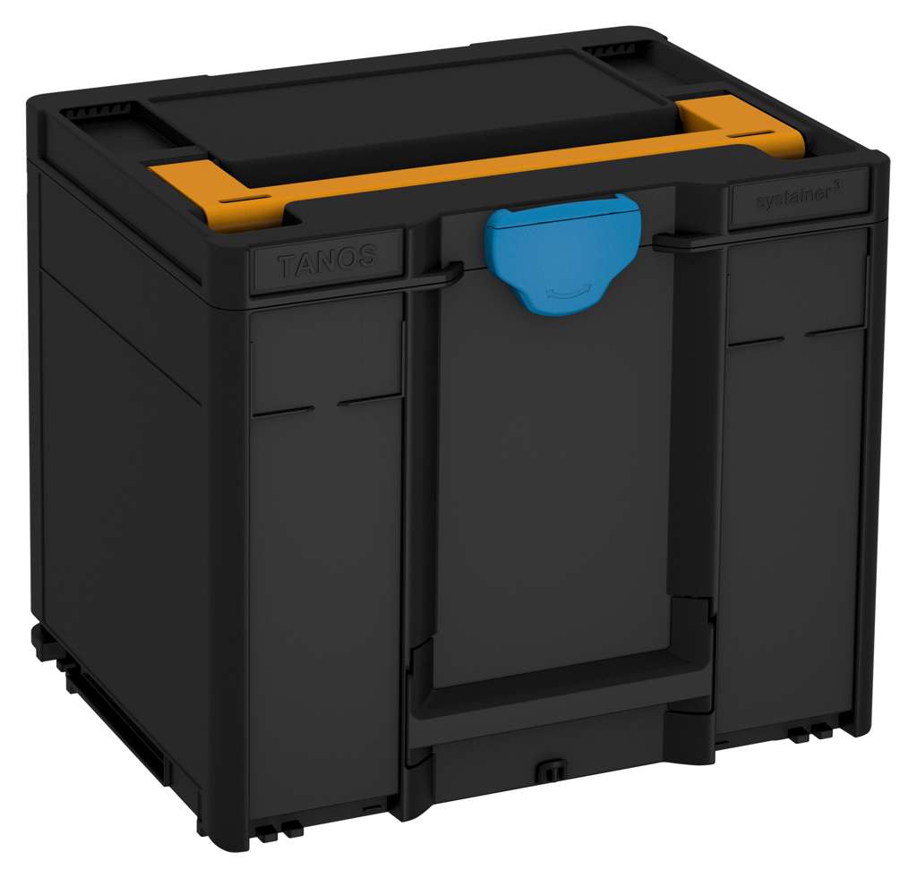 Systainer³ M 337, Black with Daffodil Yellow lid handle and Sky Blue catches