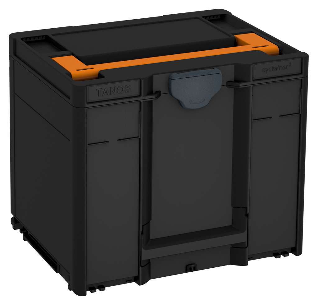 Systainer³ M 337, Black with Deep Orange lid handle and Anthracite catches