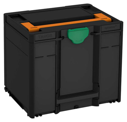 Systainer³ M 337, Black with Deep Orange lid handle and Signal Green catches