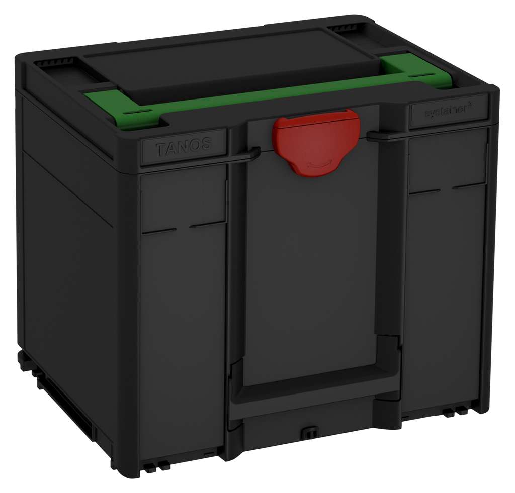 Systainer³ M 337, Black with Emerald Green lid handle and Carmine Red catches