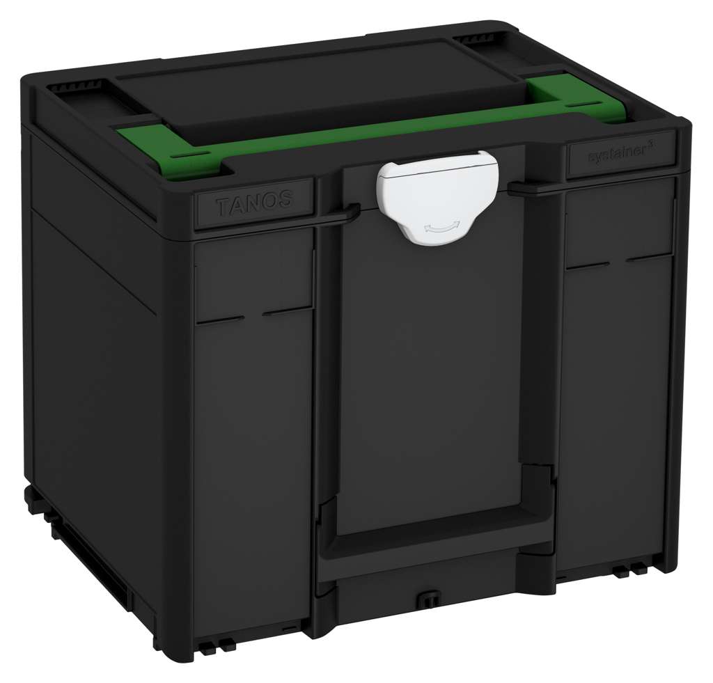 Systainer³ M 337, Black with Emerald Green lid handle and Light Grey catches