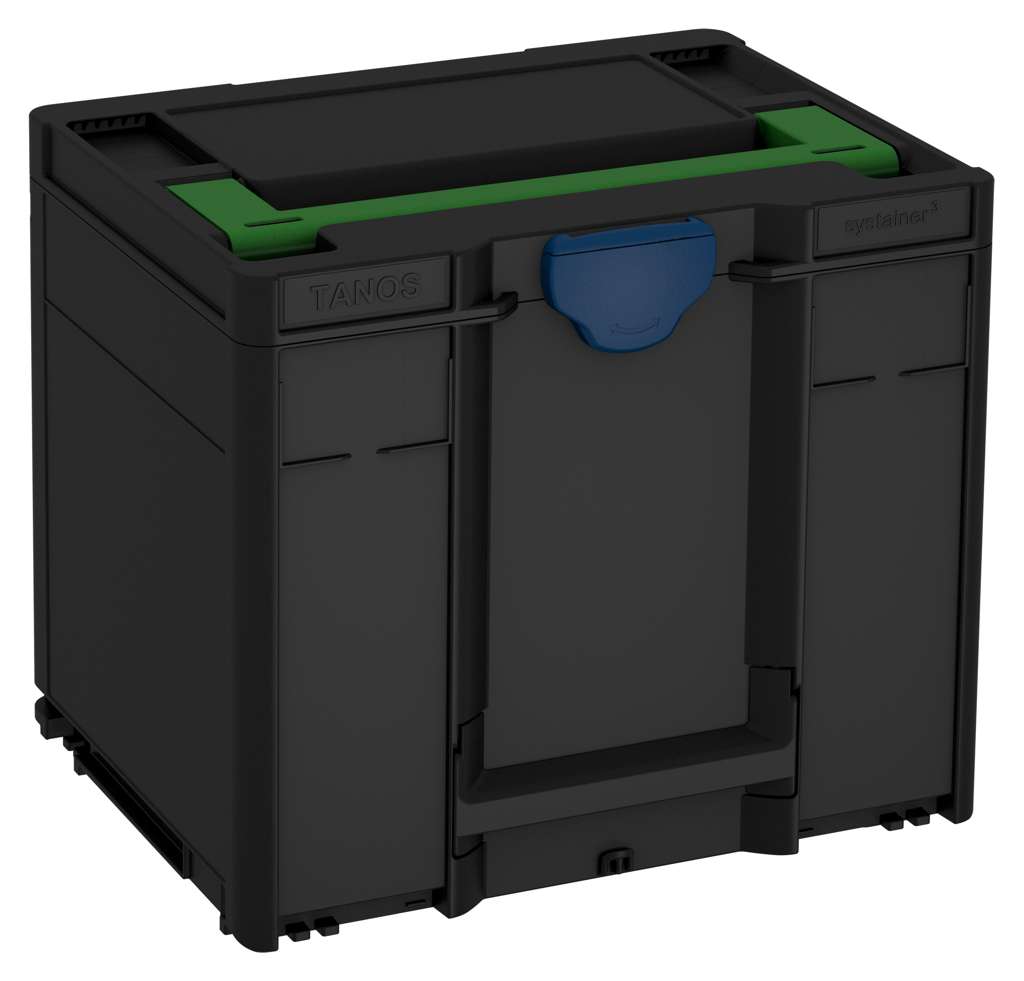 Systainer³ M 337, Black with Emerald Green lid handle and Sapphire Blue catches