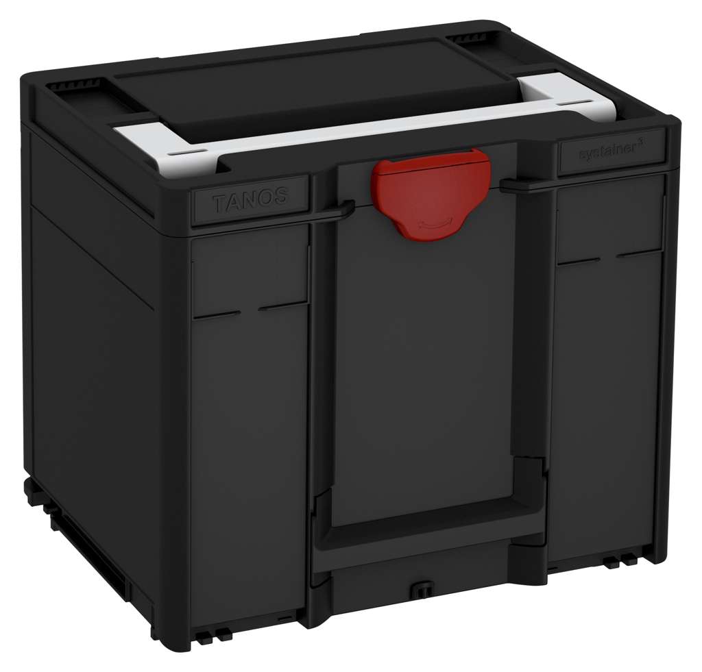 Systainer³ M 337, Black with Light Grey lid handle and Carmine Red catches