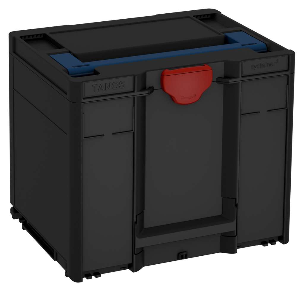 Systainer³ M 337, Black with Sapphire Blue lid handle and Carmine Red catches