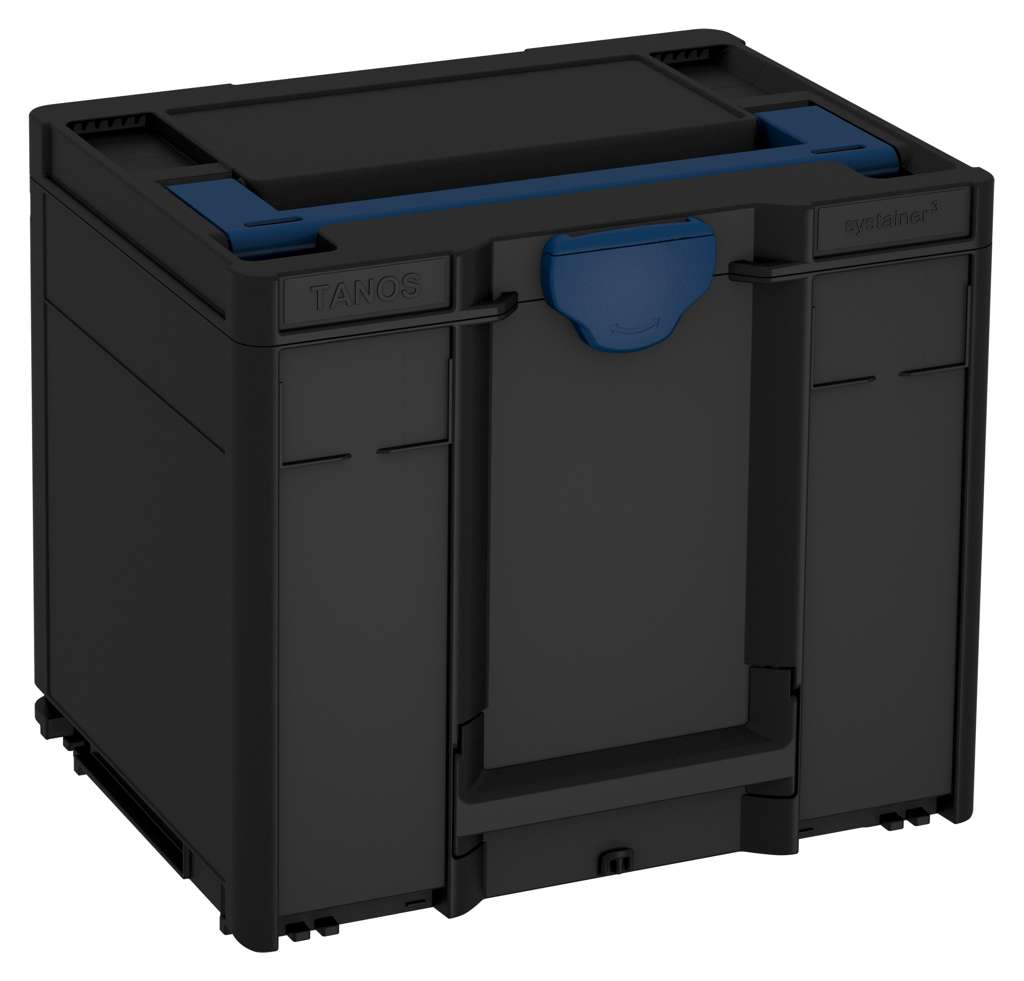 Systainer³ M 337, Black with Sapphire Blue lid handle and Sapphire Blue catches