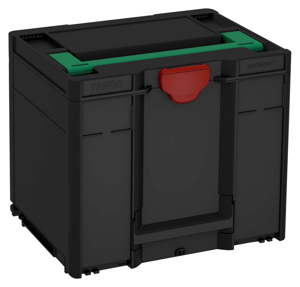 Systainer³ M 337, Black with Signal Green lid handle and Carmine Red catches