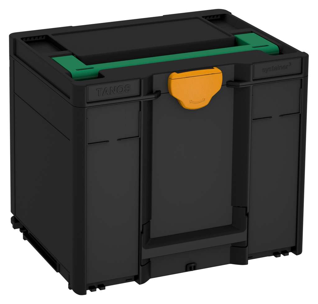 Systainer³ M 337, Black with Signal Green lid handle and Daffodil Yellow catches