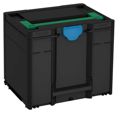 Systainer³ M 337, Black with Signal Green lid handle and Sky Blue catches
