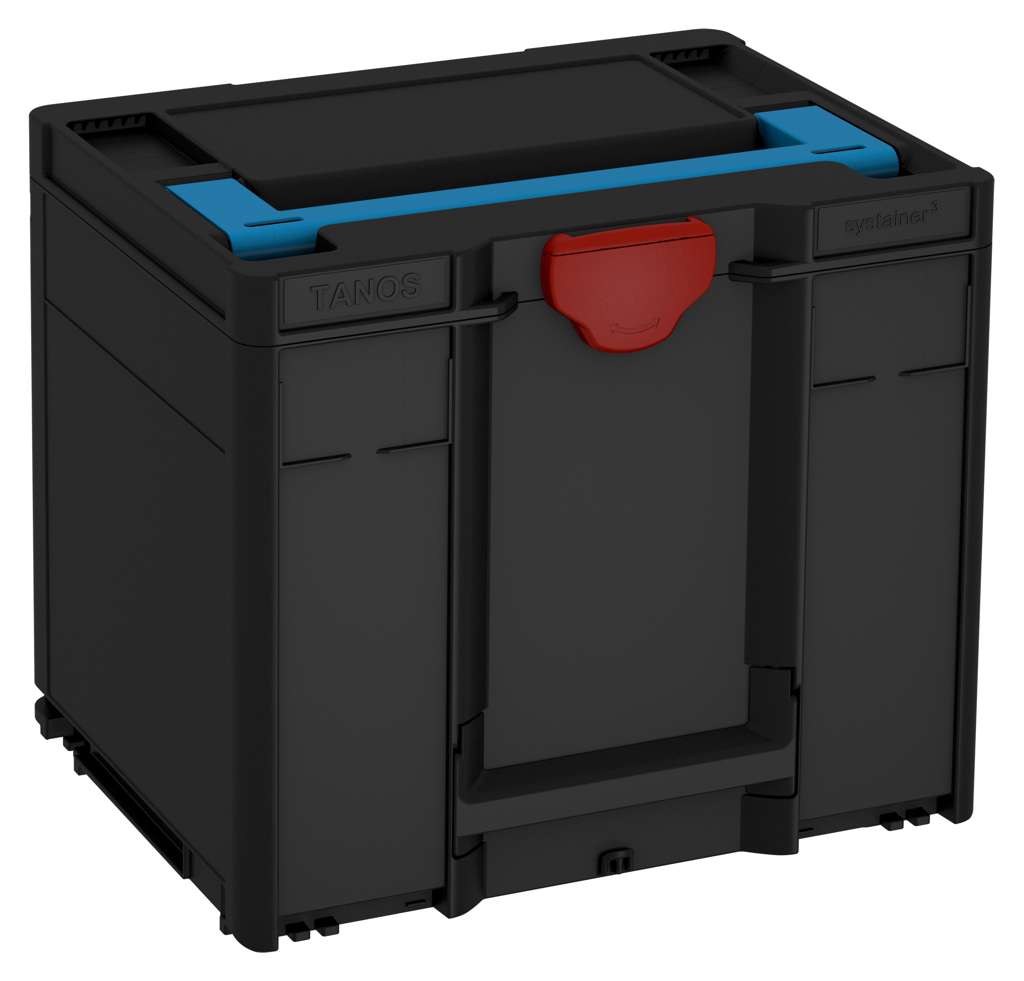 Systainer³ M 337, Black with Sky Blue lid handle and Carmine Red catches
