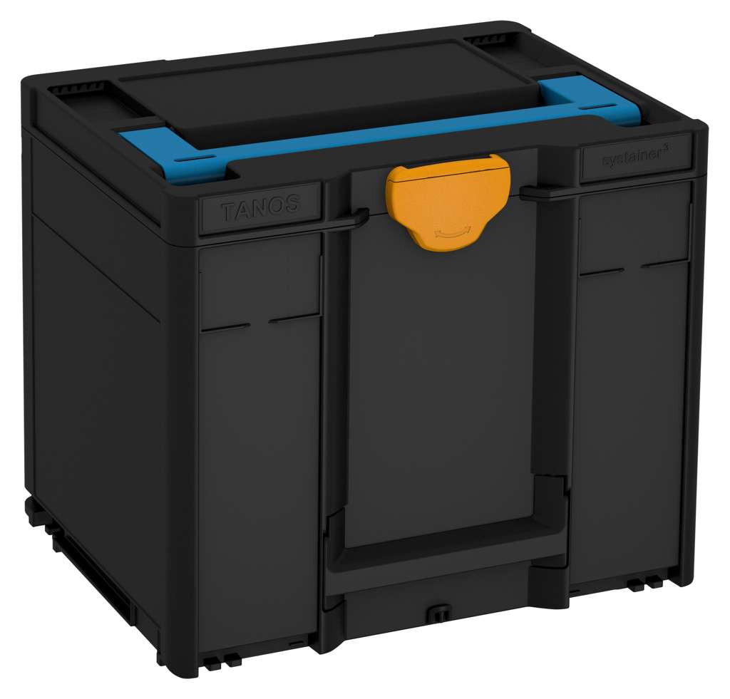 Systainer³ M 337, Black with Sky Blue lid handle and Daffodil Yellow catches