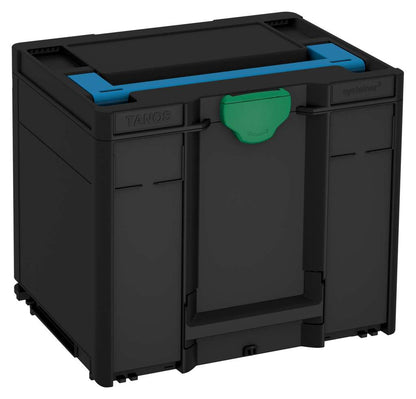 Systainer³ M 337, Black with Sky Blue lid handle and Signal Green catches