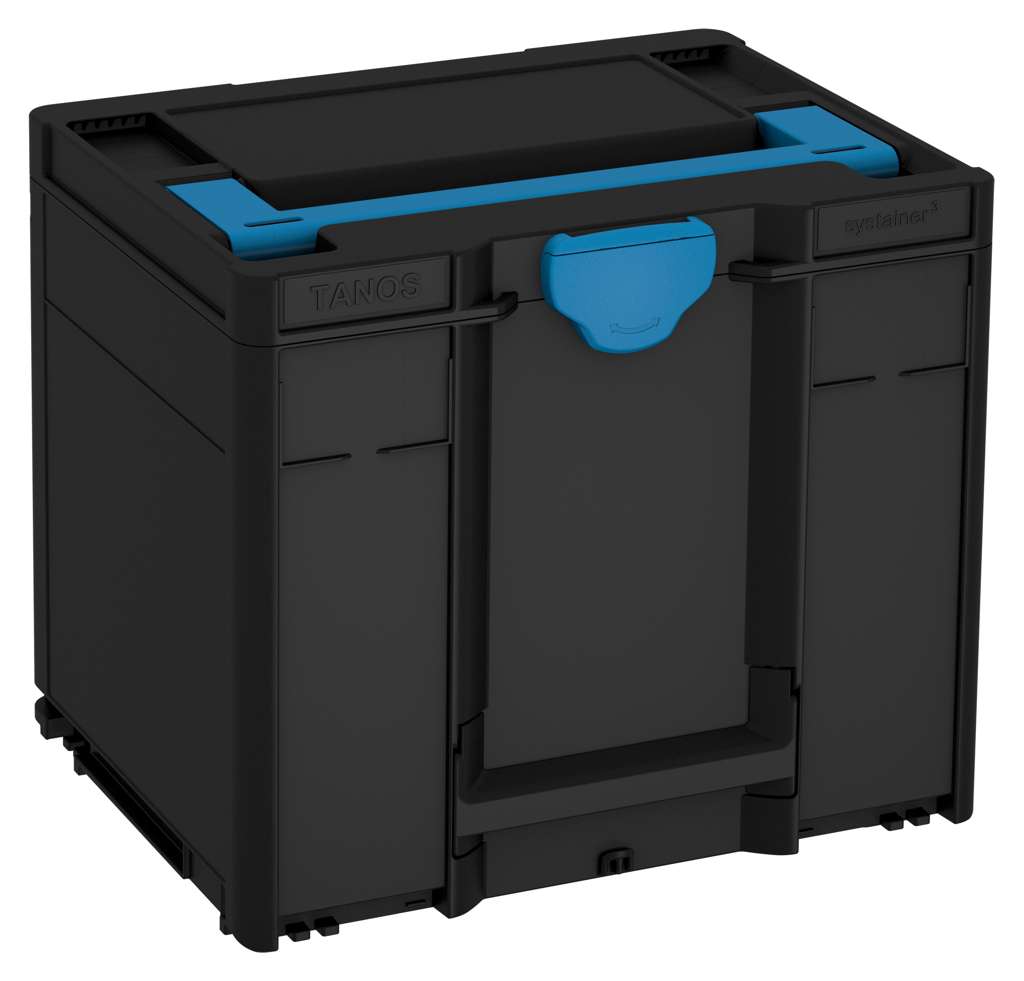 Systainer³ M 337, Black with Sky Blue lid handle and Sky Blue catches