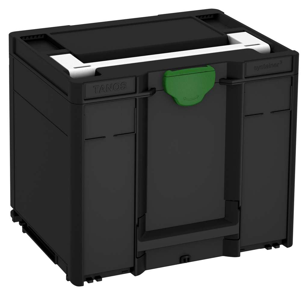 Systainer³ M 337, Black with White lid handle and Emerald Green catches