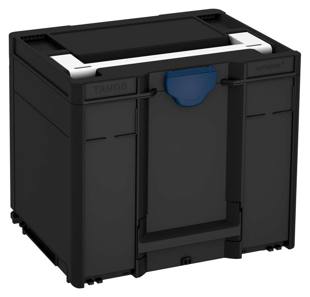 Systainer³ M 337, Black with White lid handle and Sapphire Blue catches