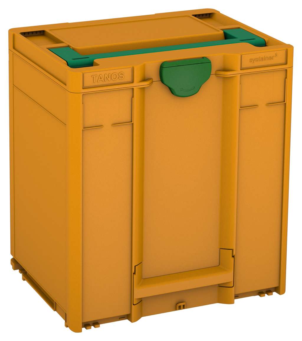 Systainer³ M 437, Daffodil Yellow with Signal Green lid handle and Emerald Green catches