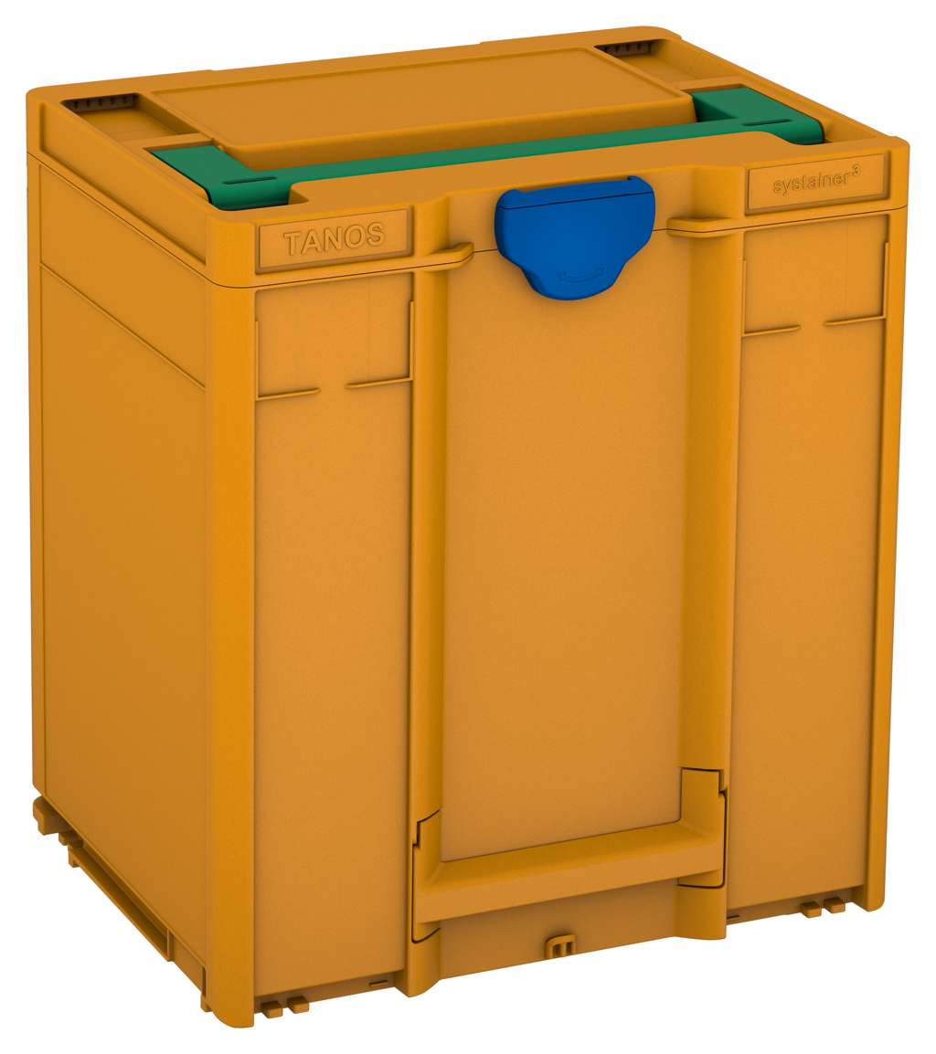 Systainer³ M 437, Daffodil Yellow with Signal Green lid handle and Signal Blue catches