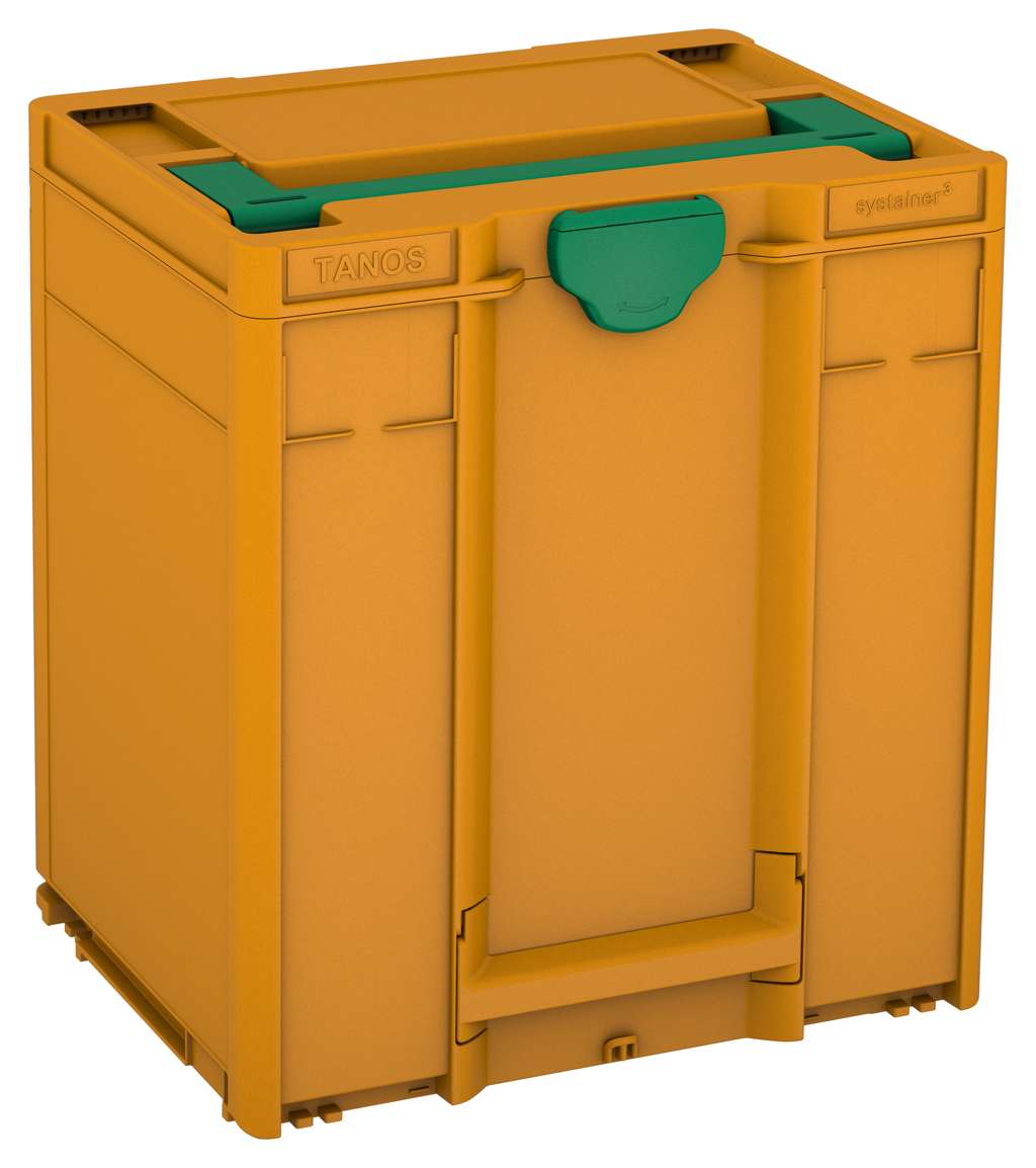 Systainer³ M 437, Daffodil Yellow with Signal Green lid handle and Signal Green catches