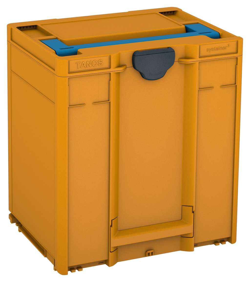 Systainer³ M 437, Daffodil Yellow with Sky Blue lid handle and Anthracite catches