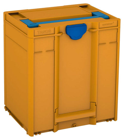 Systainer³ M 437, Daffodil Yellow with Sky Blue lid handle and Signal Blue catches