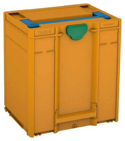 Systainer³ M 437, Daffodil Yellow with Sky Blue lid handle and Signal Green catches