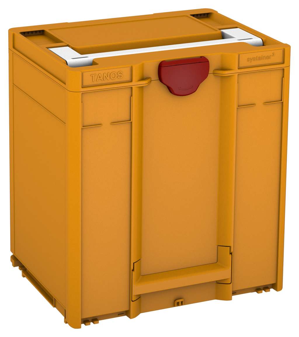 Systainer³ M 437, Daffodil Yellow with White lid handle and Carmine Red catches