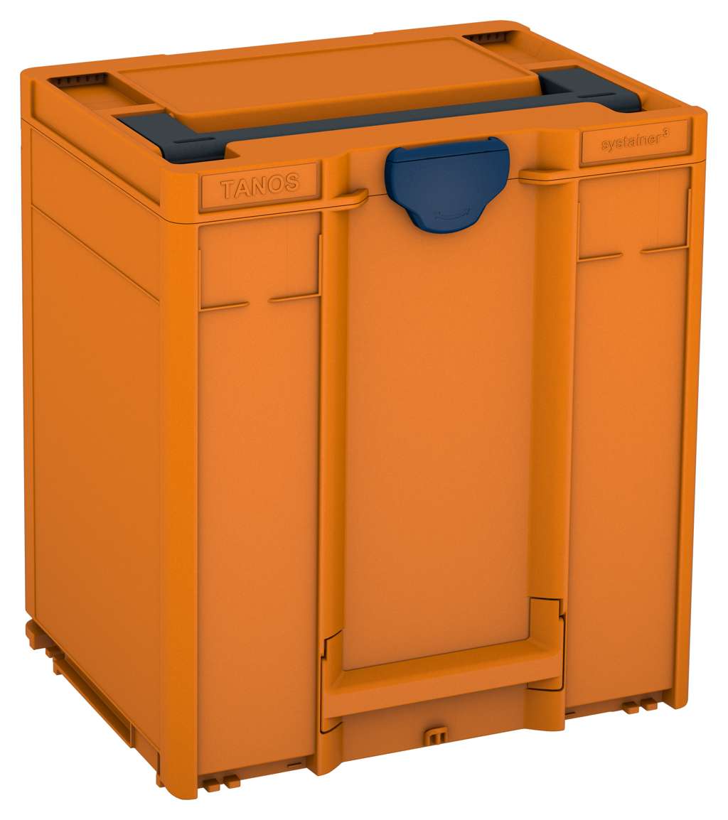 Systainer³ M 437, Deep Orange with Anthracite lid handle and Sapphire Blue catches
