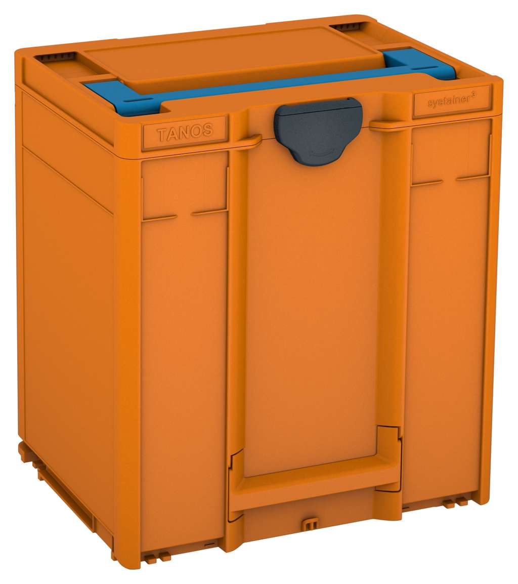 Systainer³ M 437, Deep Orange with Sky Blue lid handle and Anthracite catches