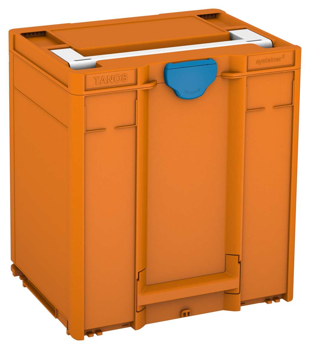 Systainer³ M 437, Deep Orange with White lid handle and Sky Blue catches