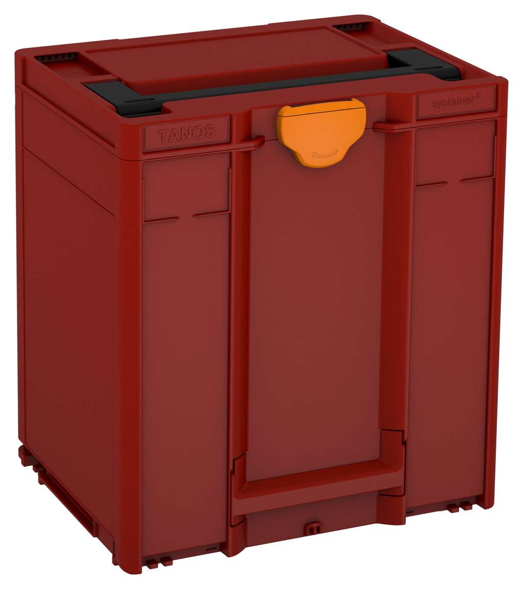 Systainer³ M 437, Carmine Red with Black lid handle and Deep Orange catches