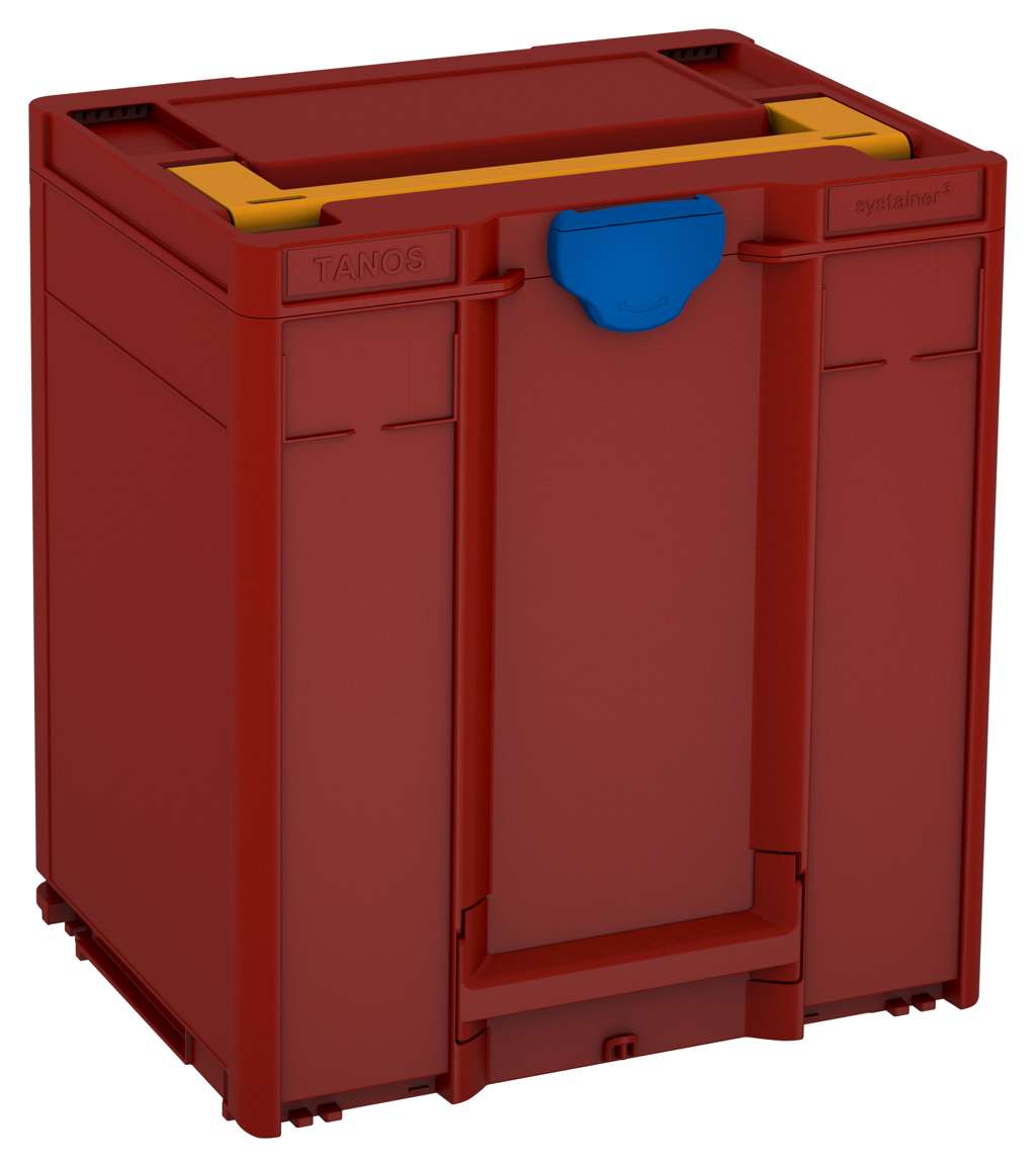 Systainer³ M 437, Carmine Red with Daffodil Yellow lid handle and Signal Blue catches