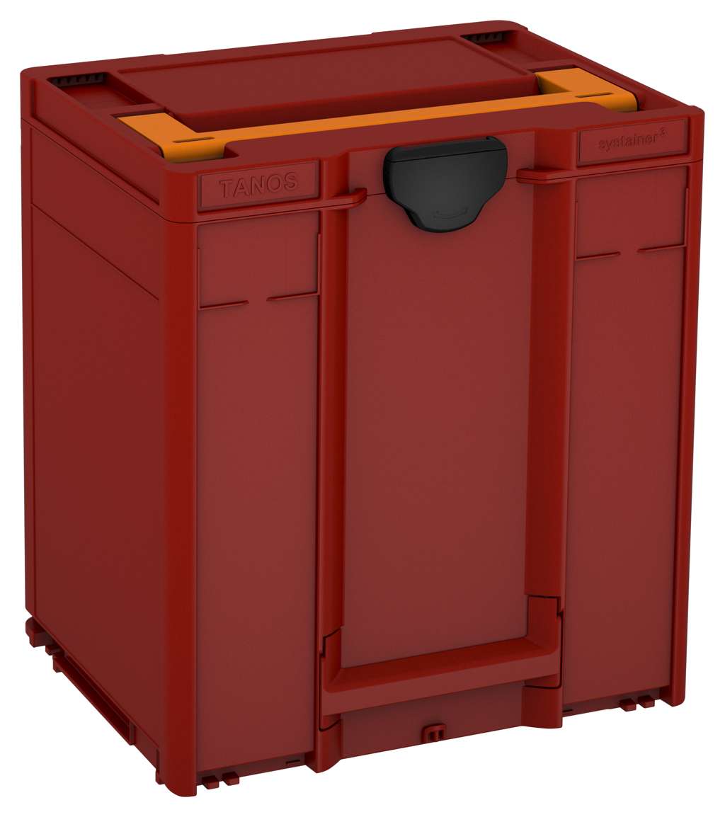 Systainer³ M 437, Carmine Red with Deep Orange lid handle and Black catches