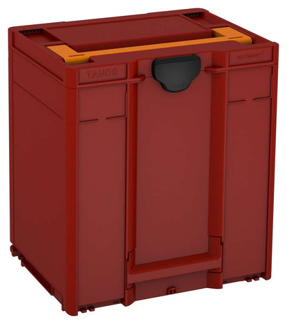 Systainer³ M 437, Carmine Red with Deep Orange lid handle and Black catches