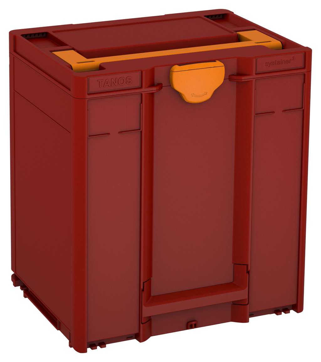 Systainer³ M 437, Carmine Red with Deep Orange lid handle and Deep Orange catches