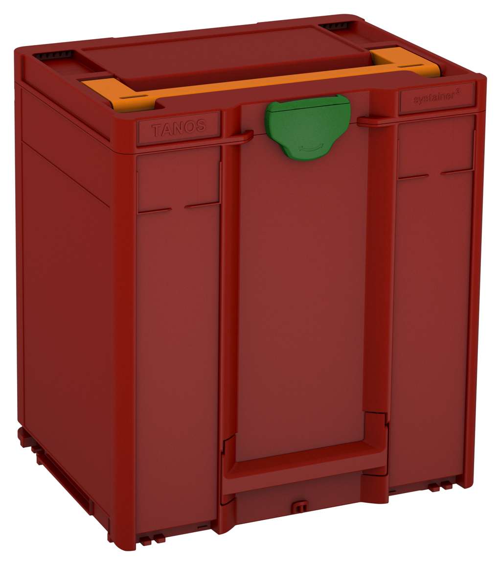 Systainer³ M 437, Carmine Red with Deep Orange lid handle and Emerald Green catches