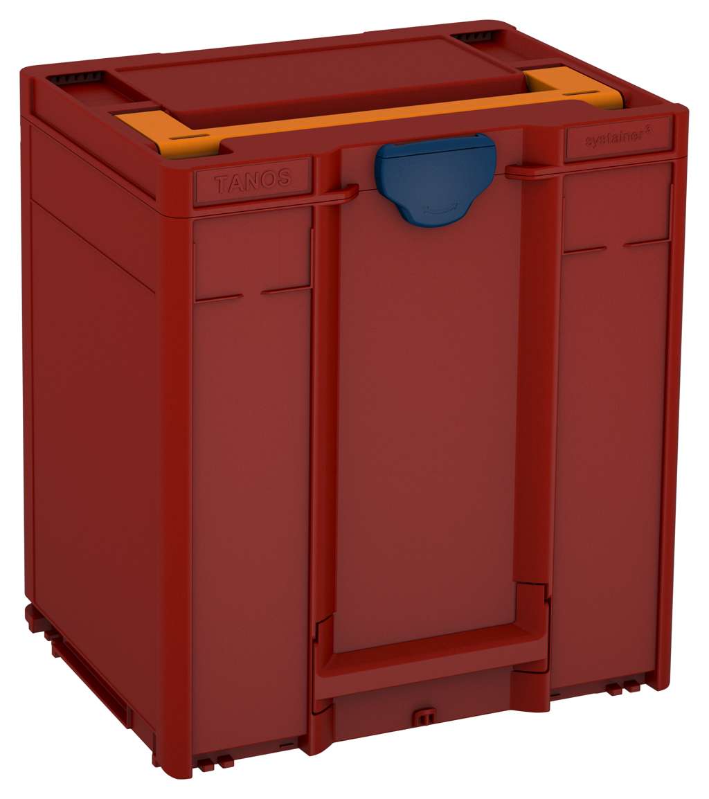 Systainer³ M 437, Carmine Red with Deep Orange lid handle and Sapphire Blue catches