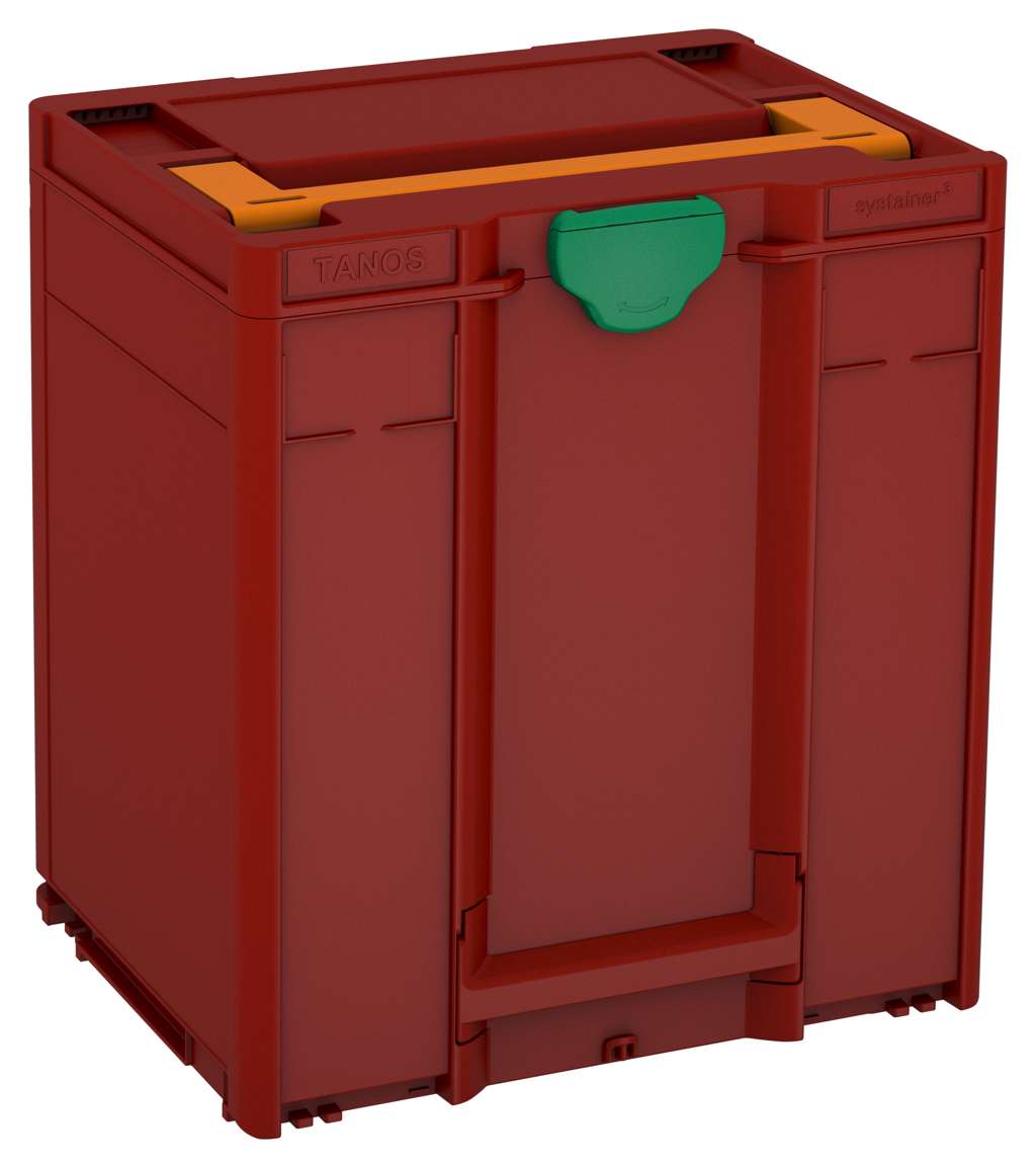 Systainer³ M 437, Carmine Red with Deep Orange lid handle and Signal Green catches