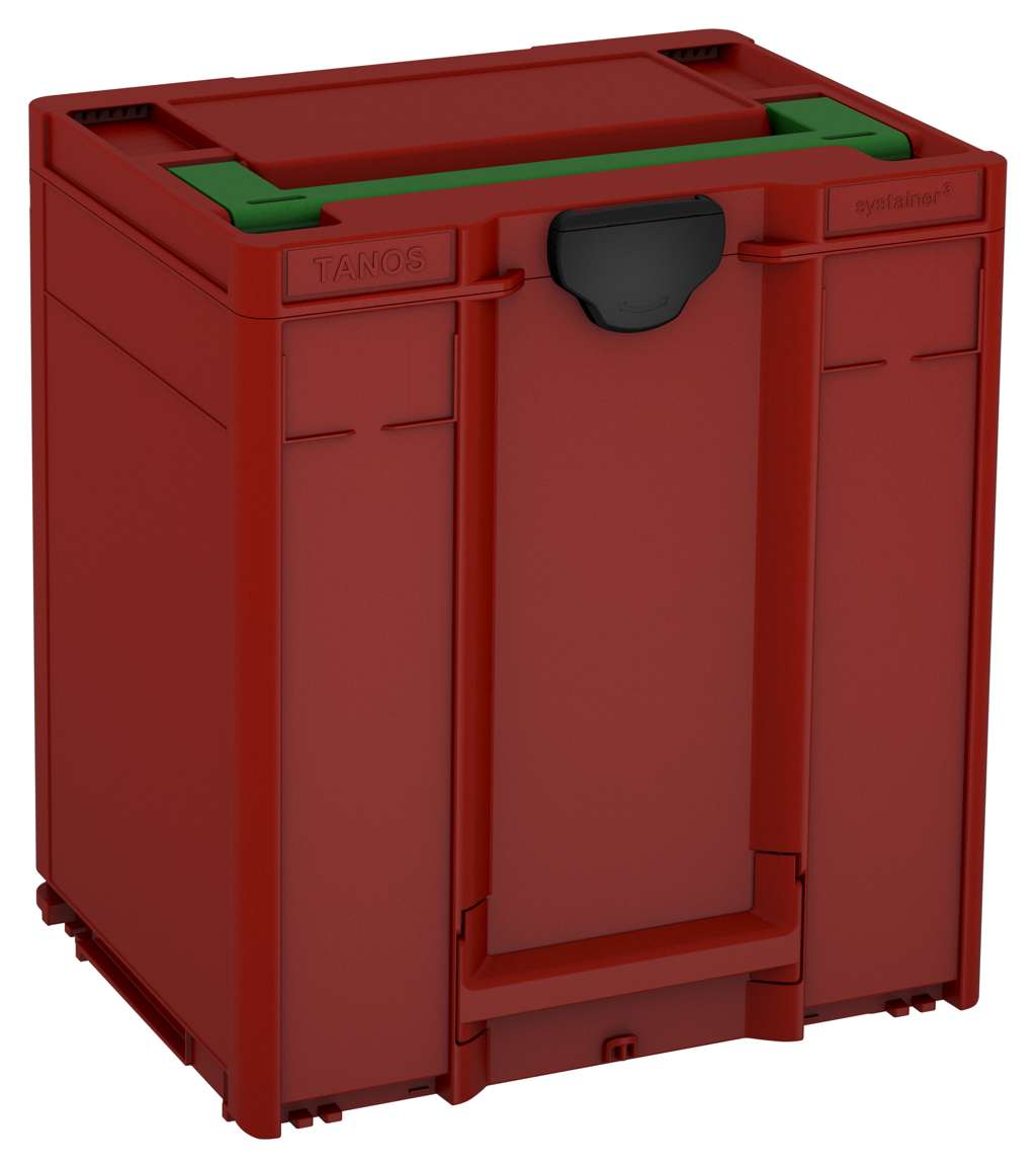 Systainer³ M 437, Carmine Red with Emerald Green lid handle and Black catches