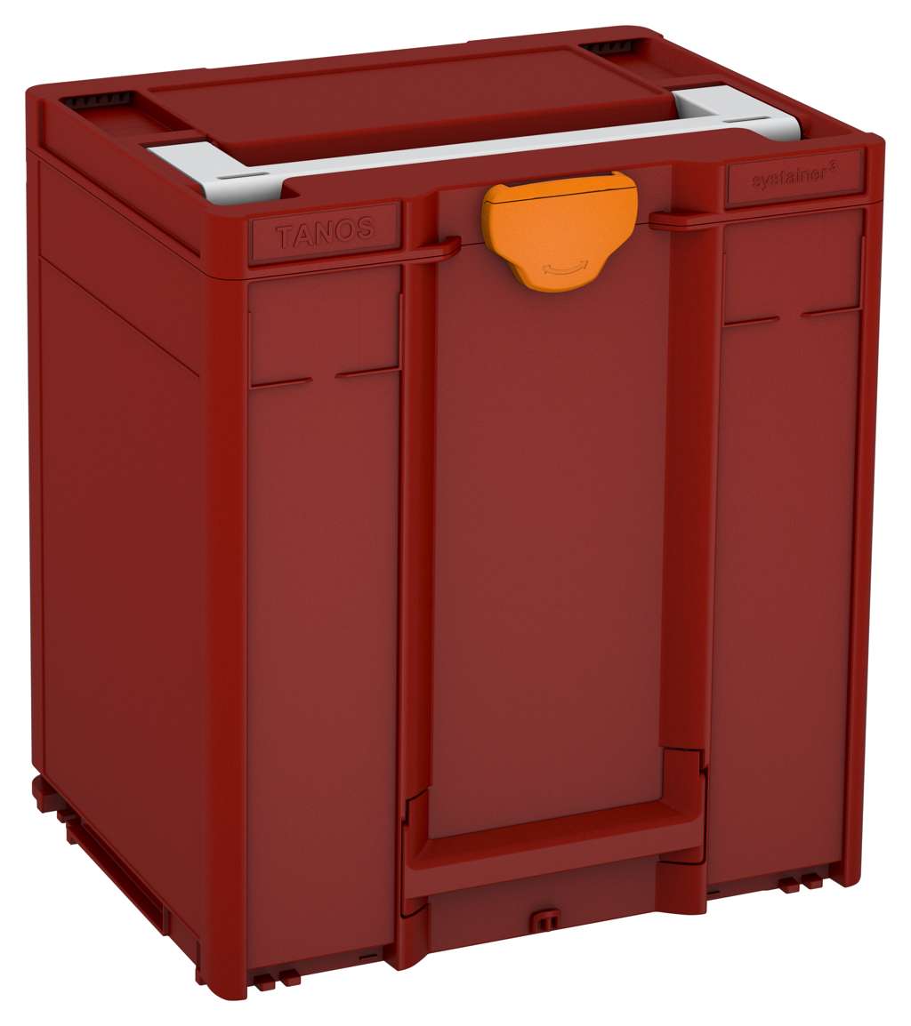 Systainer³ M 437, Carmine Red with Light Grey lid handle and Deep Orange catches
