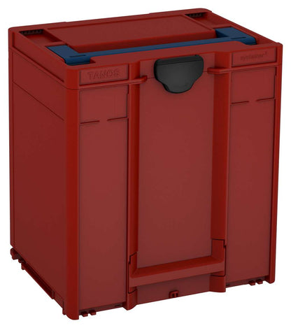 Systainer³ M 437, Carmine Red with Sapphire Blue lid handle and Black catches
