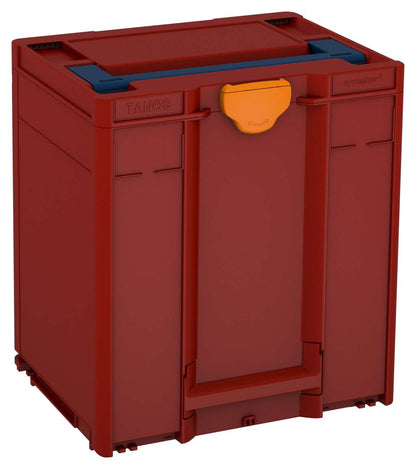 Systainer³ M 437, Carmine Red with Sapphire Blue lid handle and Deep Orange catches