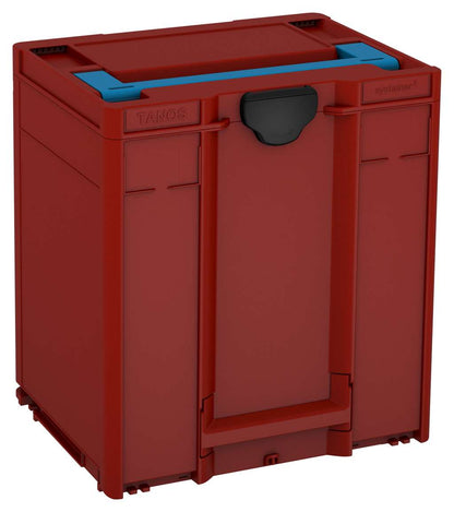 Systainer³ M 437, Carmine Red with Sky Blue lid handle and Black catches
