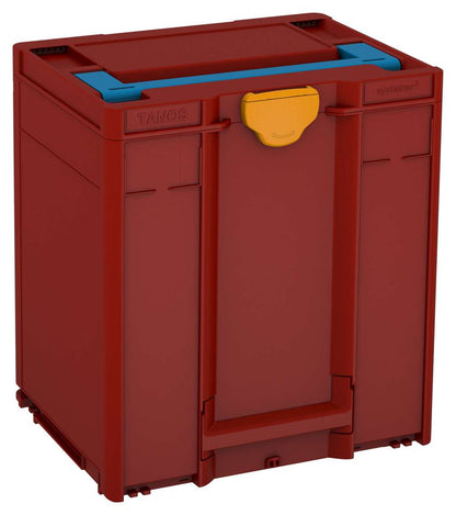 Systainer³ M 437, Carmine Red with Sky Blue lid handle and Daffodil Yellow catches