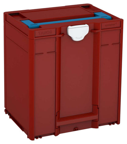 Systainer³ M 437, Carmine Red with Sky Blue lid handle and Light Grey catches