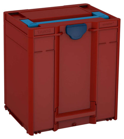 Systainer³ M 437, Carmine Red with Sky Blue lid handle and Sapphire Blue catches