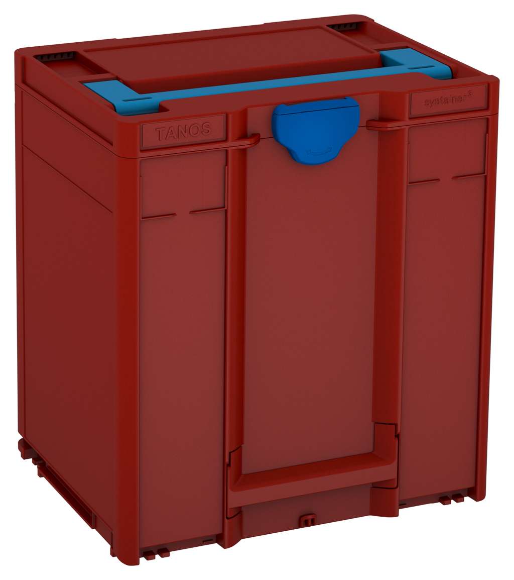 Systainer³ M 437, Carmine Red with Sky Blue lid handle and Signal Blue catches