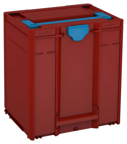 Systainer³ M 437, Carmine Red with Sky Blue lid handle and Sky Blue catches